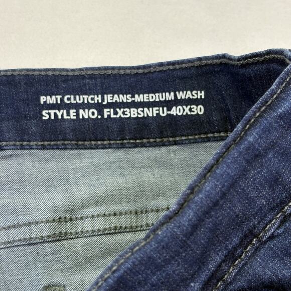 Mugsy PMT Clutch Jeans Medium Wash Straight Leg Size 40x30 FLX3BSNFU - Picture 7 of 14